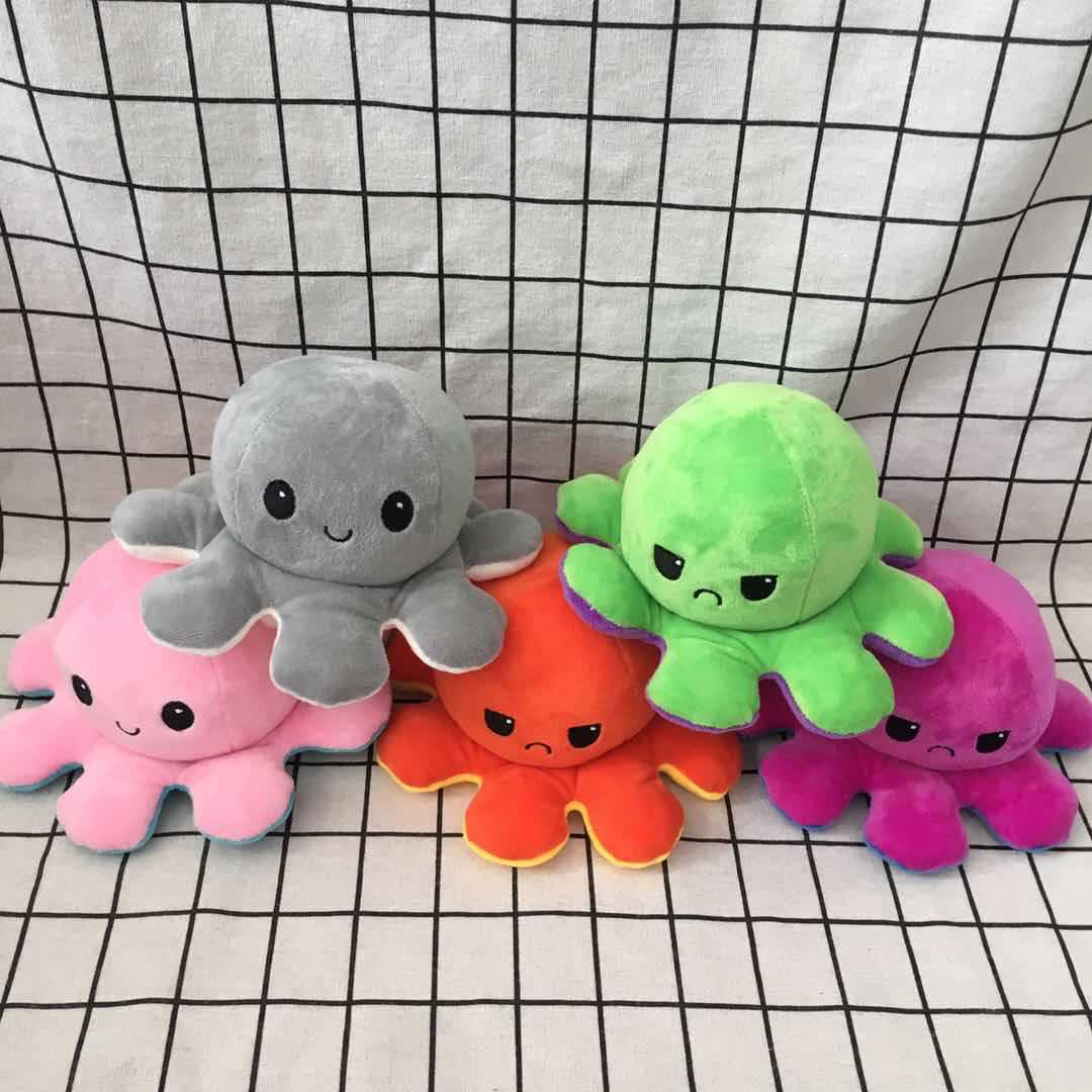Multi-Color Flip Octopus Doll Double-Sided Flip Small Octopus Doll Octopus Plush Toy Currently Available Custom Wholesale