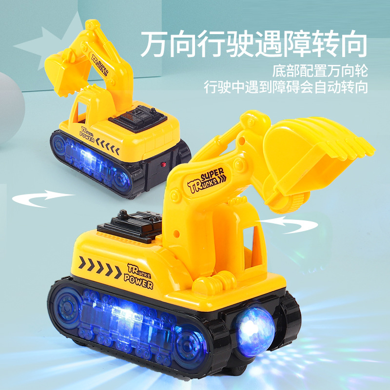 Children&#039;s Electric Toy Car Baby Universal Lighting Music Engineering Vehicle Stall Whole