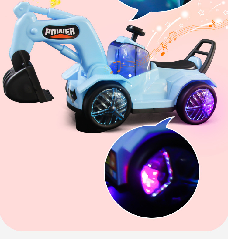 Cross-Border Children's Electric Universal Excavator Cartoon Light Music Engineering Car Boy 3-6 Years Old Toy Car Gift Cross-Border Children's Electric Universal Excavator Cartoon Light Music Engineering Car Boy 3-6 Years Old Toy Car Gift