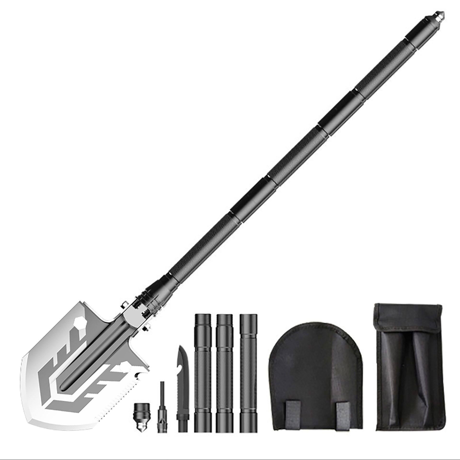 Military Shovel Camping Outdoor Supplies Engineering Shovel Car SelfDefense Stick Folding Manganese Steel