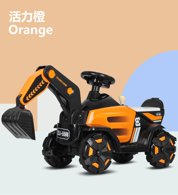 new children's excavator oversize toy car can sit and ride in the electric remote control boy and girl engineering car