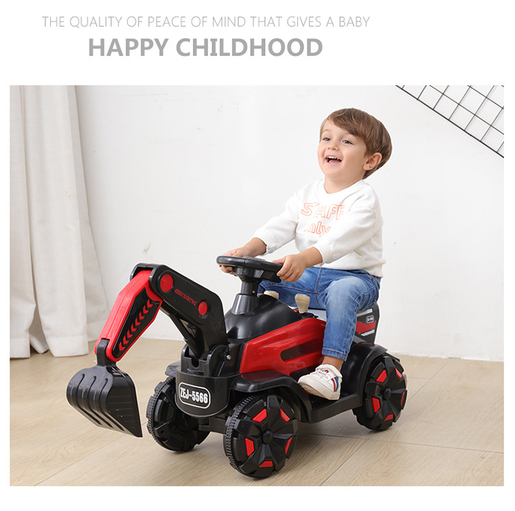 new children's excavator oversize toy car can sit and ride in the electric remote control boy and girl engineering car