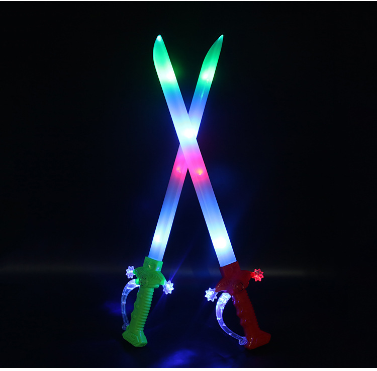 Music flash sword stalls selling goods source luminous toys induction luminous knife children&#039;s plastic toys wholesale