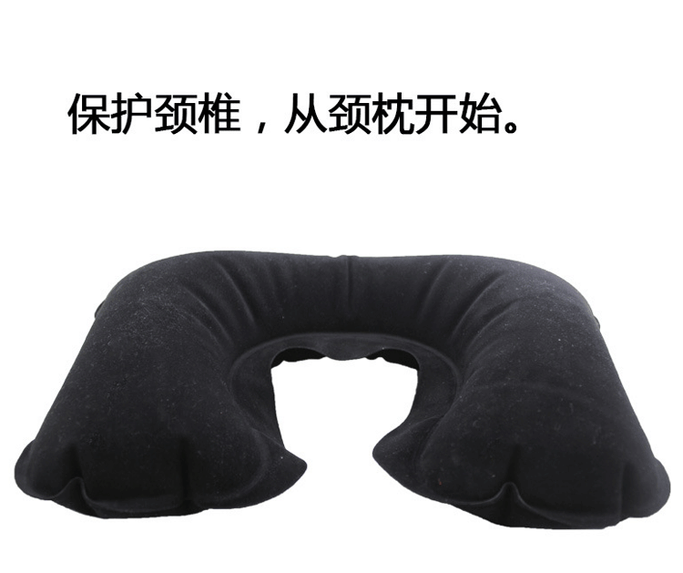 Car Inflatable Neck Pillow Car Interior Design Supplies Printable Logo Inflatable Headrest Car U-Shape Pillow