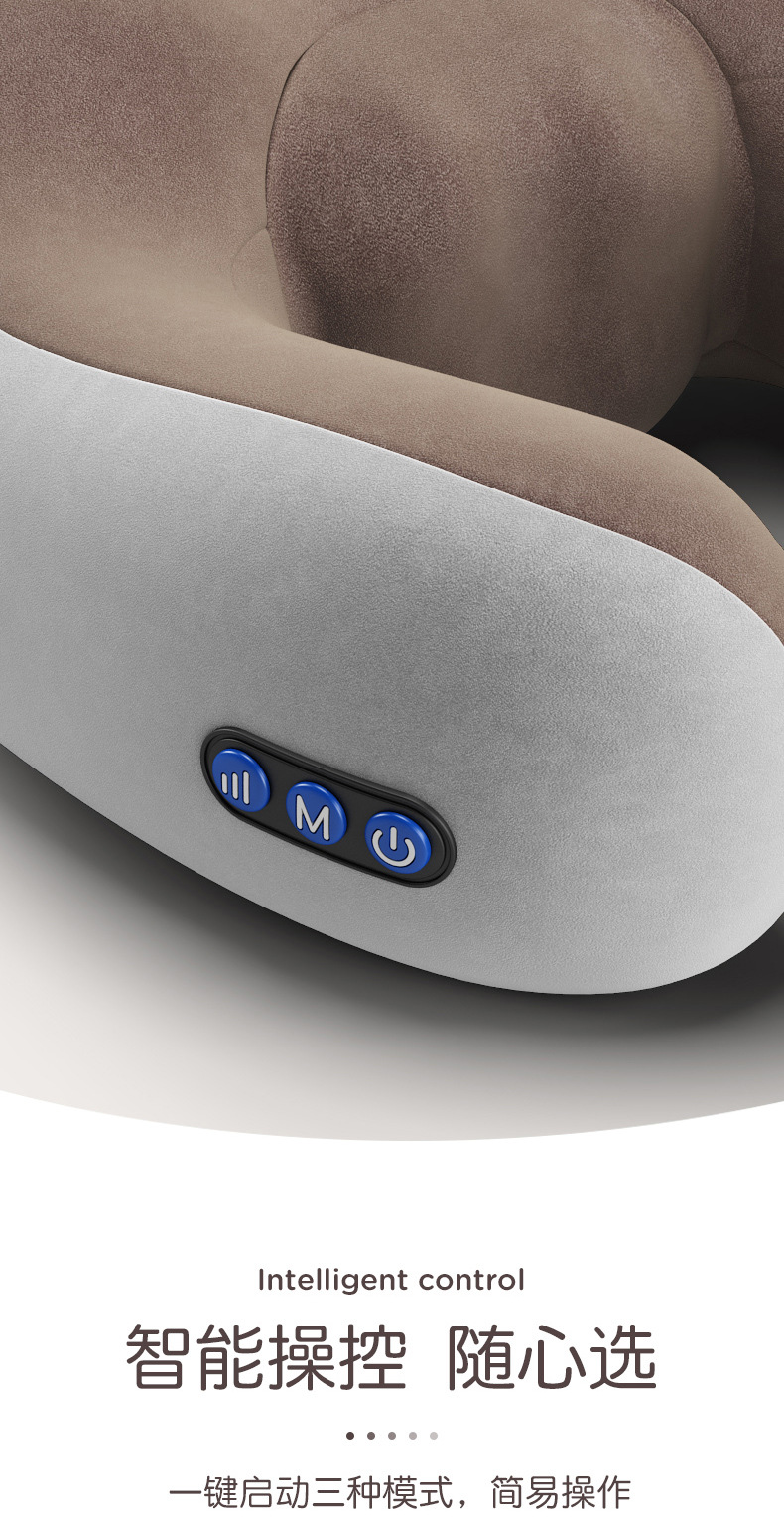 U-Shaped Pillow Massage Pillow Home Car Neck Massager Multi-Function Magnetic Therapy Electric Kneading Neck Massager