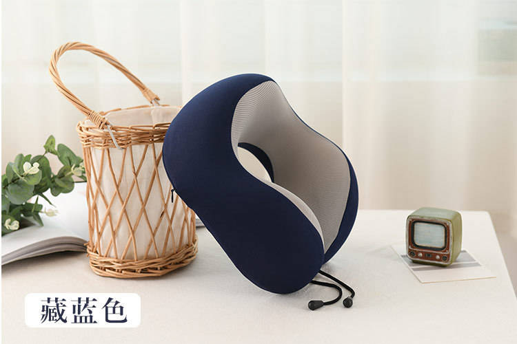Summer Cooling Memory Foam Ice Silk U-Shape Pillow Travel Cervical Pillow Office Siesta Pillow Slow Rebound U-Shaped Pillow Portable Pillow