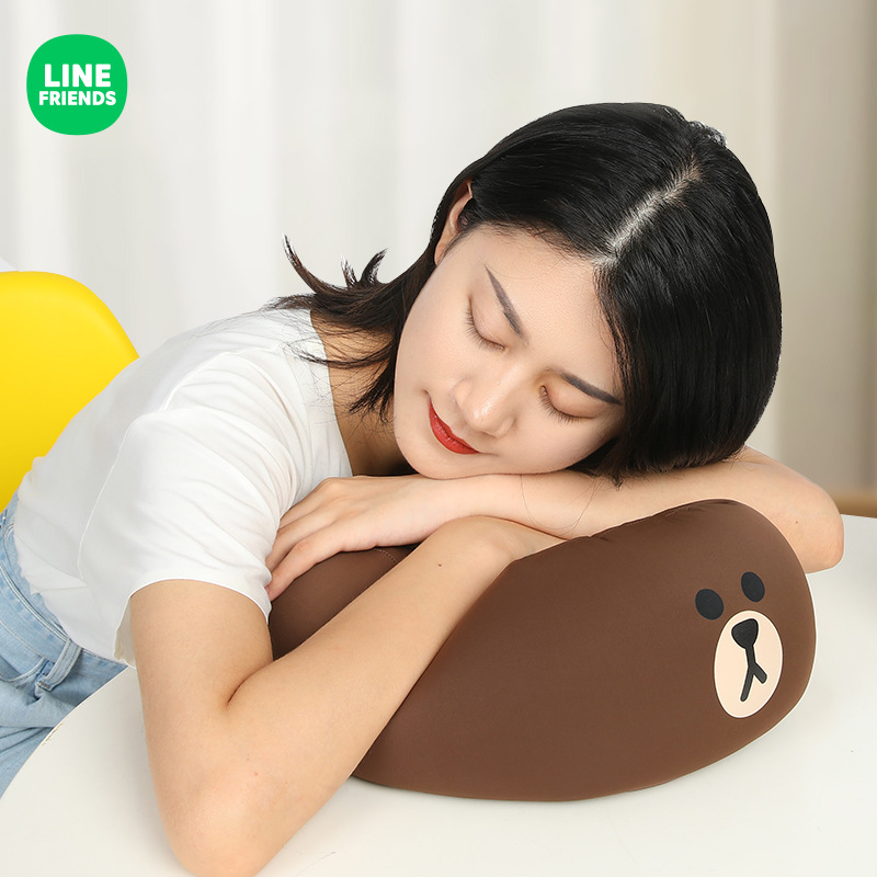 BROWN Automotive Headrest Neck Pillow Neck U-Shaped Pillow Cute Car Pillow Car Seat Cervical Pillow