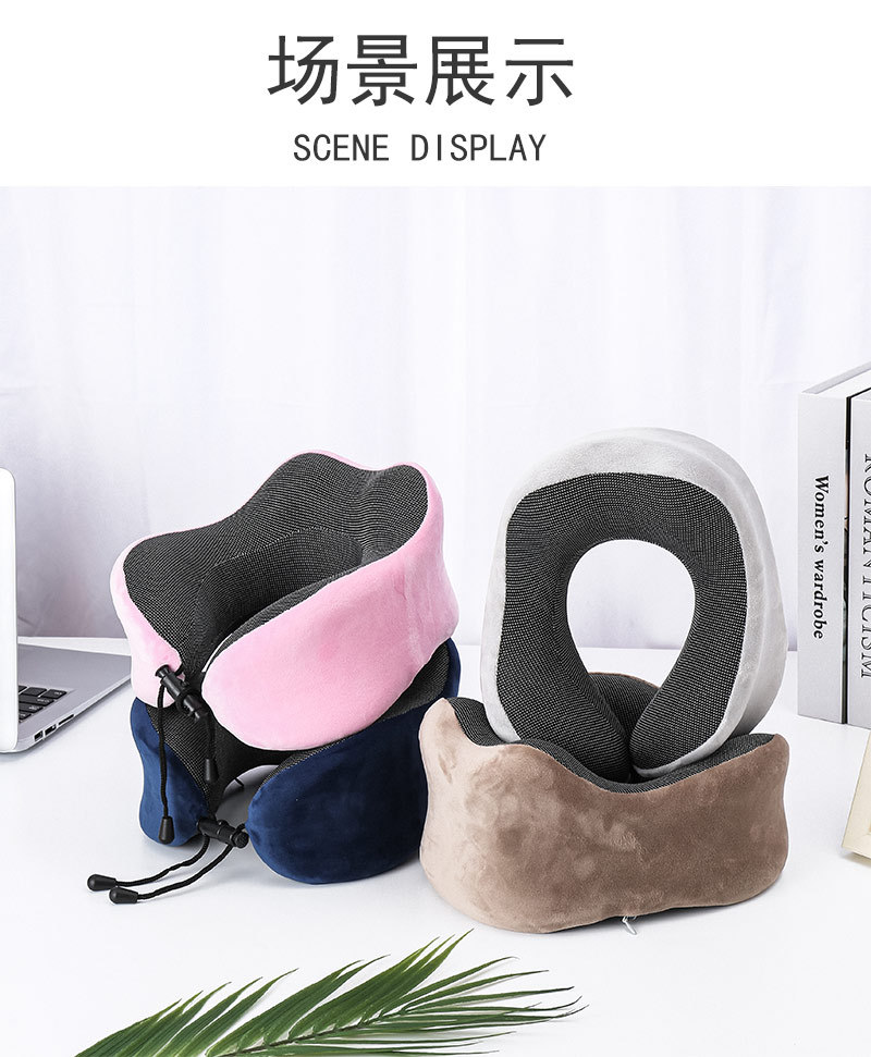 U-Shape Pillow Memory Foam Pillow Travel Storage Office Siesta Pillow Support Cervical Pillow Car U-Shaped Pillow Wholesale