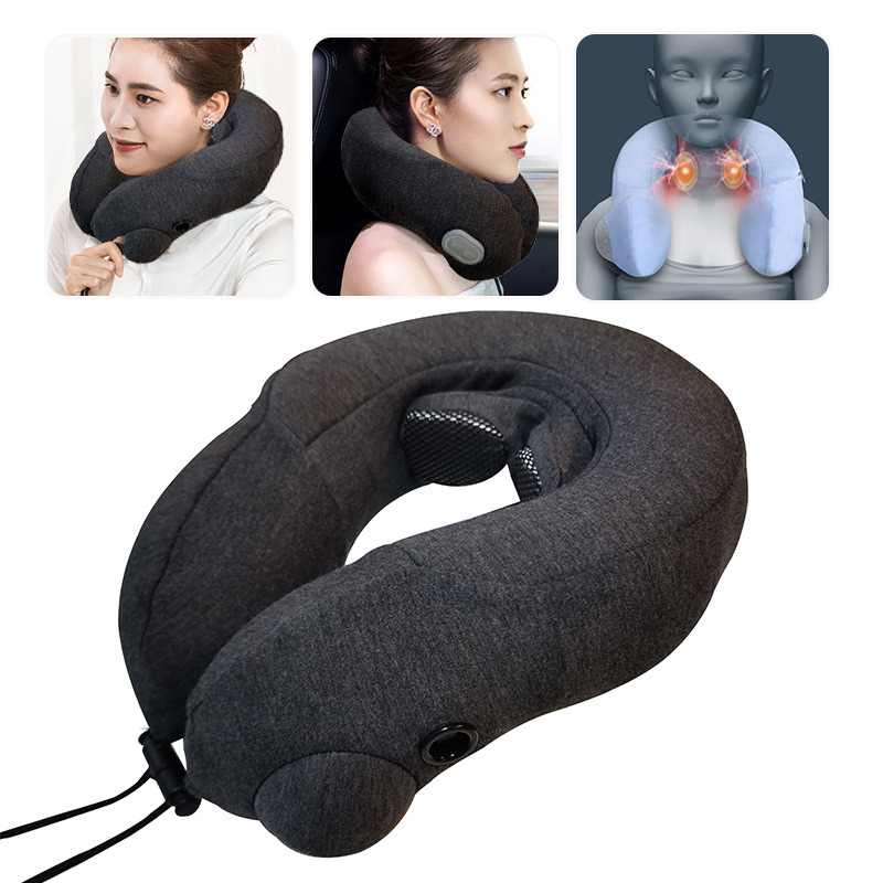 Massage pillow inflatable u-shaped cervical massager charging pulse neck massager neck neck protector base price