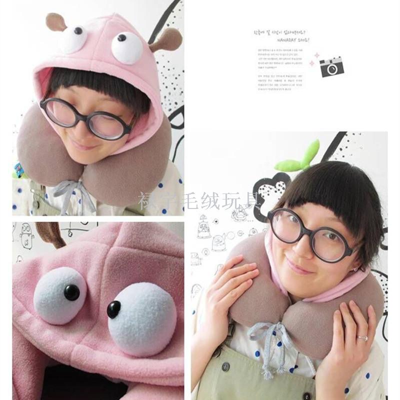 Creative Cute Funny World Cup soccer team hooded U-pillow neck pillow pillow pillow