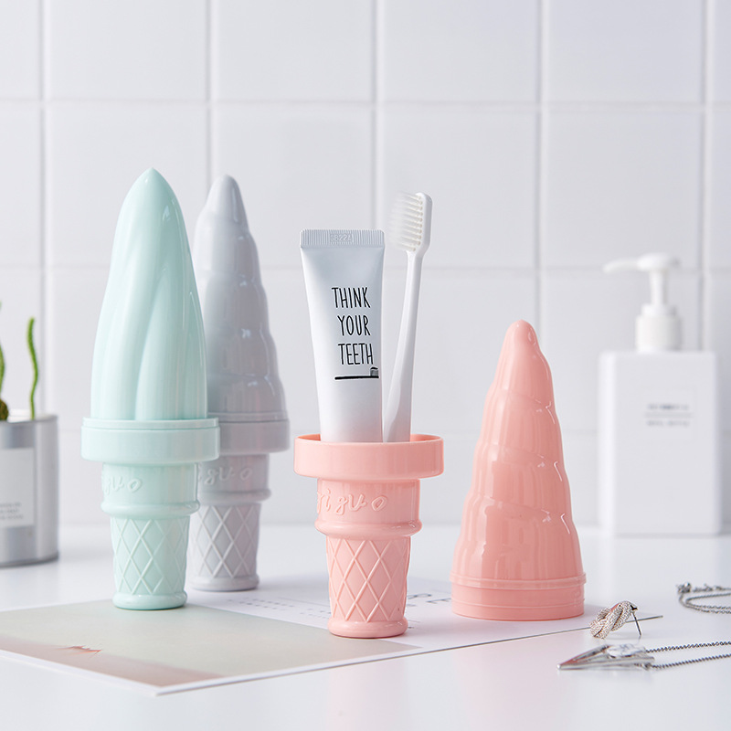 0406 Plastic Toothbrush Case Tooth-Cleaners Set Children Toothbrush Cup Washing Cup Travel Toothbrush Box Portable Brushing Rack