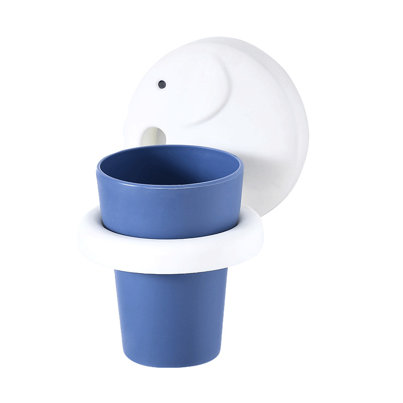 Children&#039;s Toothbrush Cup Storage Rack Punch-Free Cute Baby Tooth-Cleaners Shelf Bathroom Wall-Mounted Washing Cup Toothbrush Holder