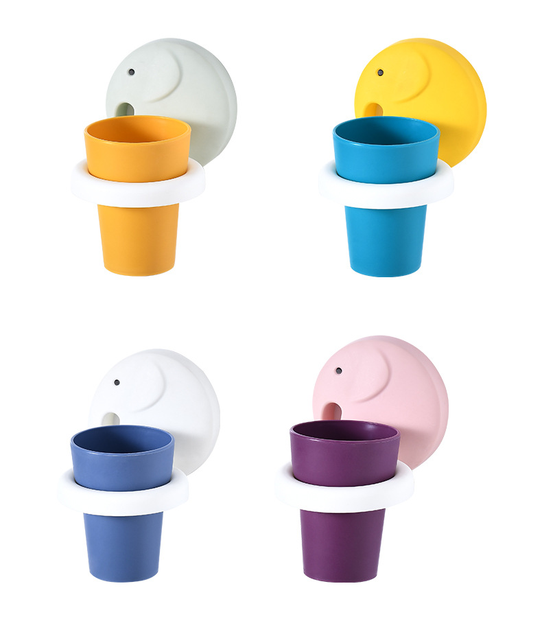 Children's Toothbrush Cup Storage Rack Punch-Free Cute Baby Tooth-Cleaners Shelf Bathroom Wall-Mounted Washing Cup Toothbrush Holder Children's Toothbrush Cup Storage Rack Punch-Free Cute Baby Tooth-Cleaners Shelf Bathroom Wall-Mounted Washing Cup Toothbrush Holder