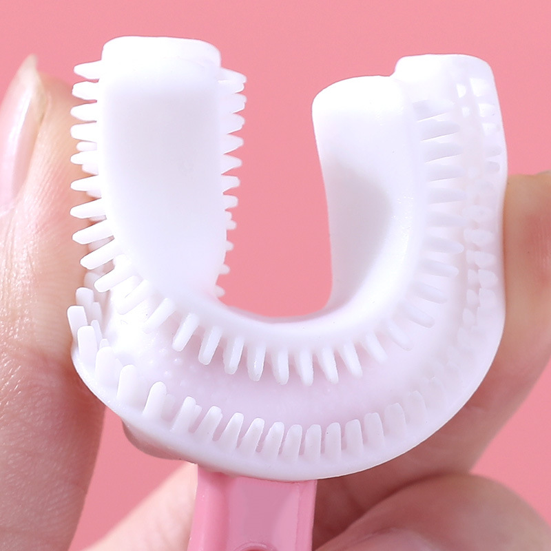 Children&#039;s U-Shaped Silicone Baby Toothbrush Lazy in the Mouth Brushing Device Oral Cleaning Children&#039;s Toothbrush