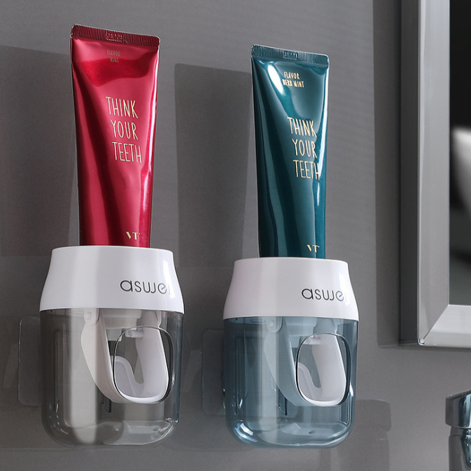 Automatic Toothpaste Gadget Toothbrush Rack Wall-Mounted Household Children&#039;s Manual Wall Suction Set