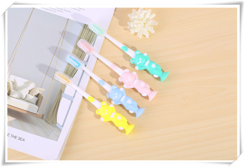 Japanese lovely cartoon 4 small rabbit bear soft bristle children 's toothbrush with suction cup baby toothbrush Japanese lovely cartoon 4 small rabbit bear soft bristle children 's toothbrush with suction cup baby toothbrush