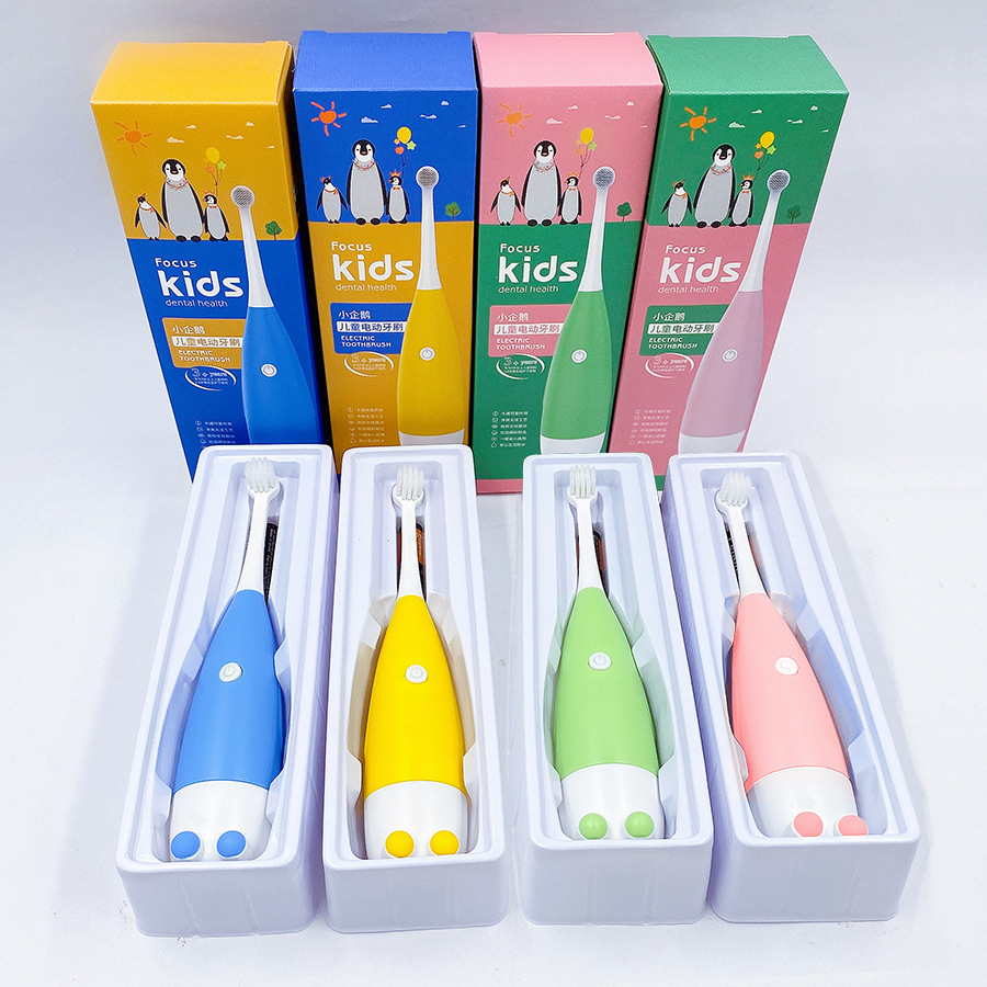 Popular Household Children&#039;s Electric Toothbrush Cartoon Soft-Bristle Toothbrush Cleaning Teeth Electric Brushing Gift Wholesale
