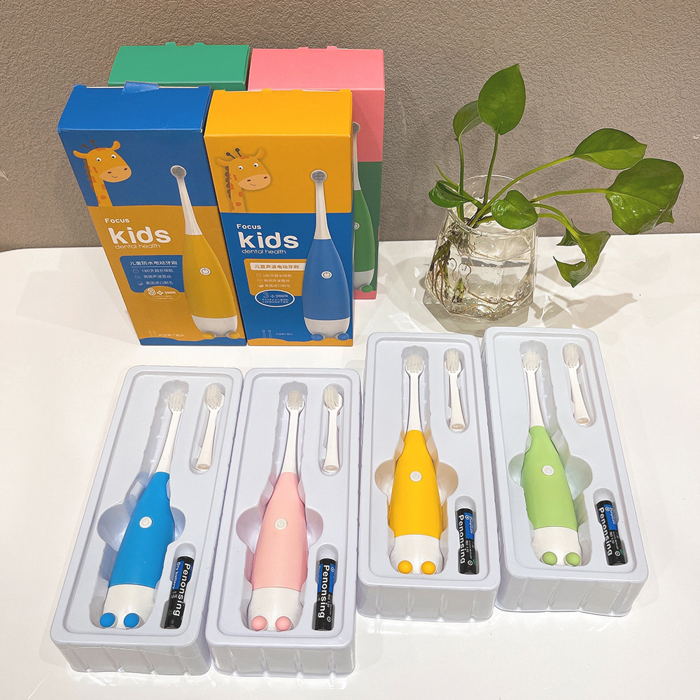 Popular Household Children's Electric Toothbrush Cartoon Soft-Bristle Toothbrush Cleaning Teeth Electric Brushing Gift Wholesale