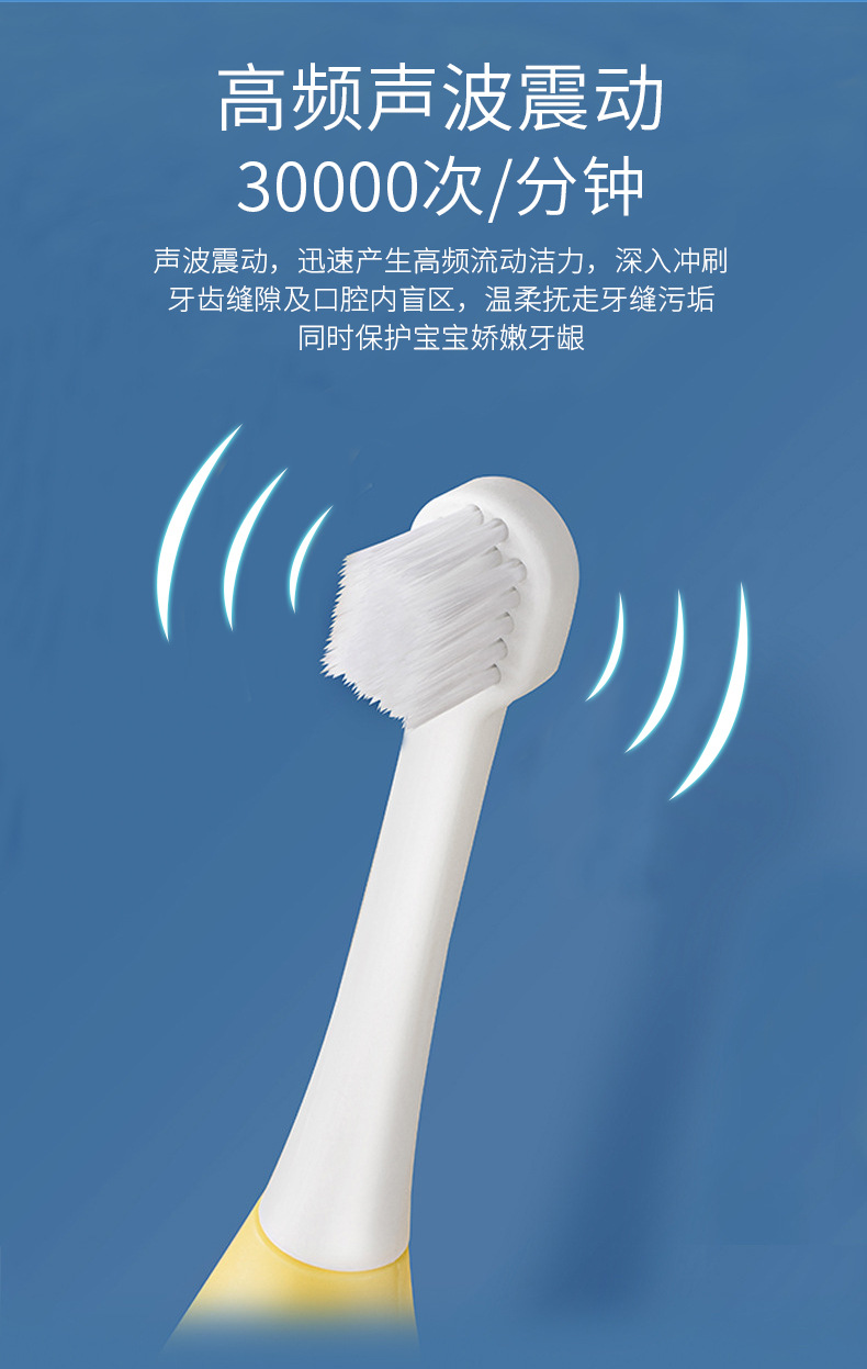 Popular Household Children's Electric Toothbrush Cartoon Soft-Bristle Toothbrush Cleaning Teeth Electric Brushing Gift Wholesale