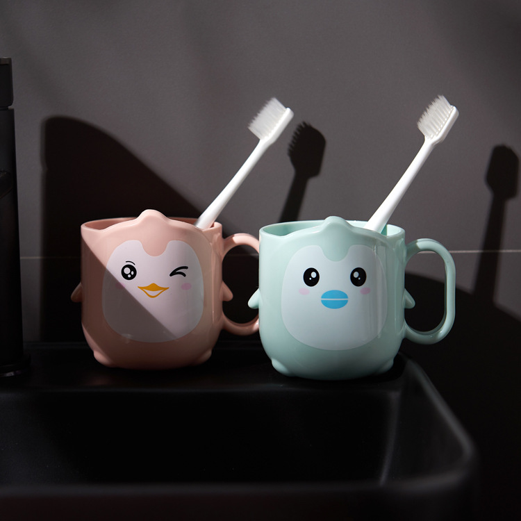 Creative Cute Couple Lucky Cat Toothbrush Gargle Cup Cute Children Plastic Minimalist Tooth Cup Drinking Water Gargle Cup