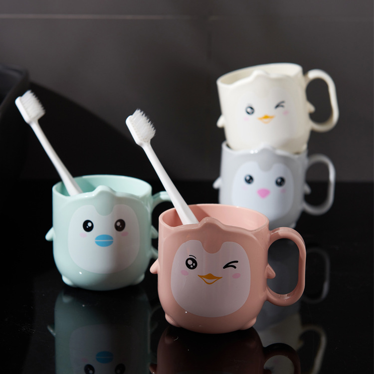 Creative Cute Couple Lucky Cat Toothbrush Gargle Cup Cute Children Plastic Minimalist Tooth Cup Drinking Water Gargle Cup