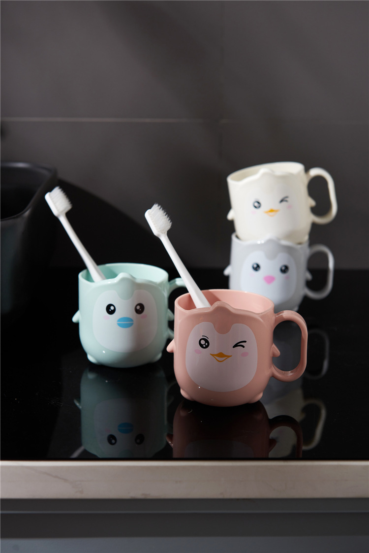 Creative Cute Couple Lucky Cat Toothbrush Gargle Cup Cute Children Plastic Minimalist Tooth Cup Drinking Water Gargle Cup