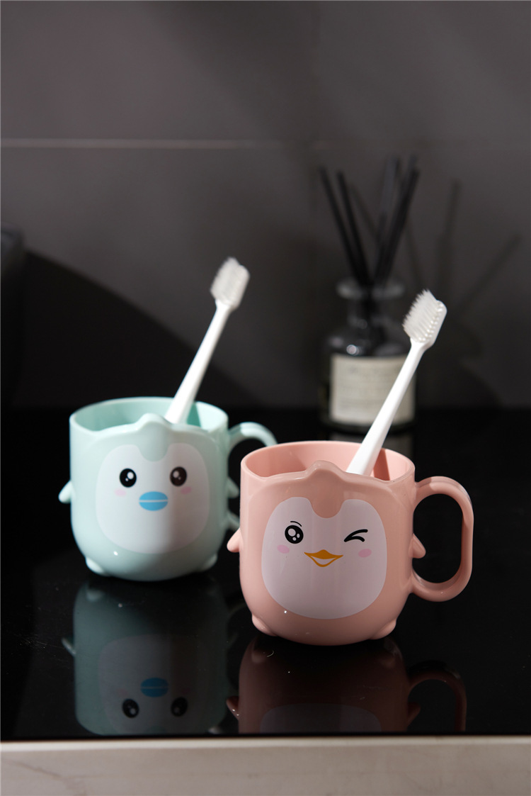 Creative Cute Couple Lucky Cat Toothbrush Gargle Cup Cute Children Plastic Minimalist Tooth Cup Drinking Water Gargle Cup