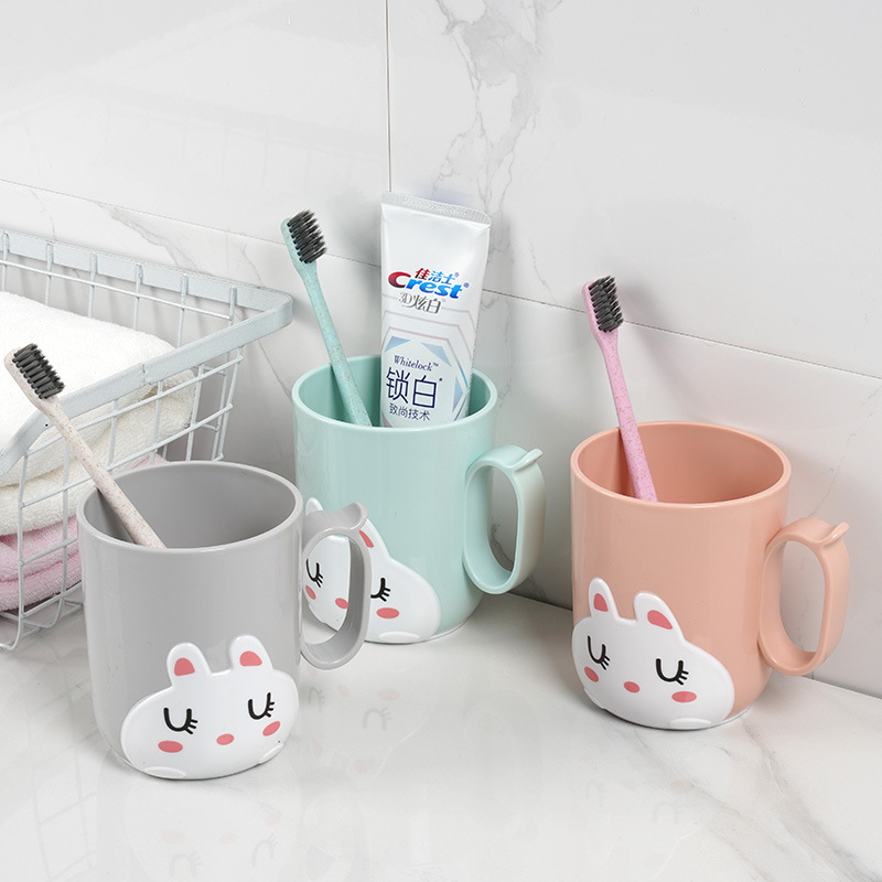 mouthwash cup thickened cartoon brushing cup children drinking cup toothbrush holder wash gargle cup 3 colors optional