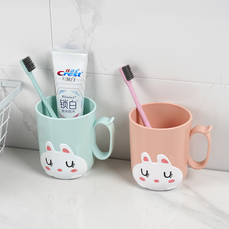 mouthwash cup thickened cartoon brushing cup children drinking cup toothbrush holder wash gargle cup 3 colors optional