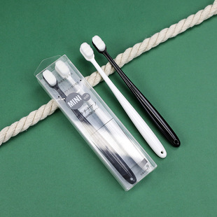 Children's Toothbrush 3 PCs 3-5 Years Old Small Mushroom Silicone Bruch Head Cartoon Baby Ultra-Fine Soft-Bristle Toothbrush Factory Wholesale