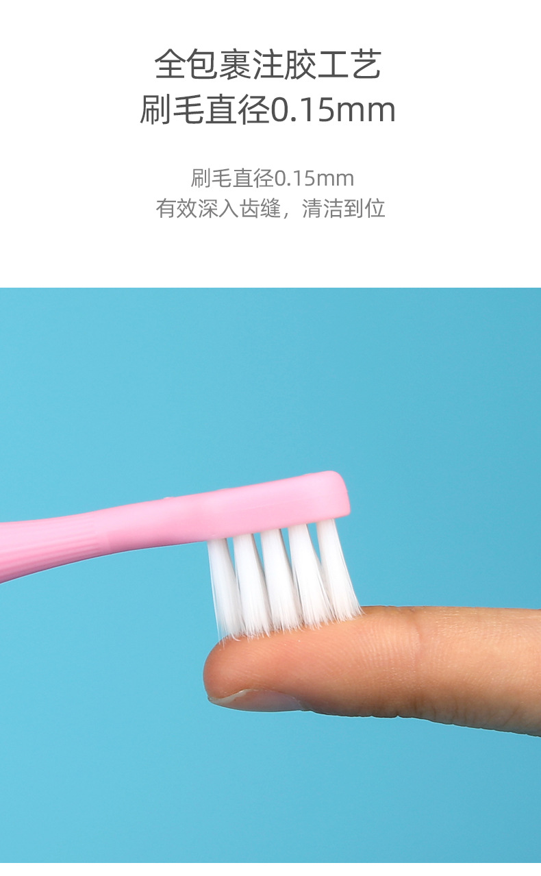 Children's Toothbrush 3 PCs 3-5 Years Old Small Mushroom Silicone Bruch Head Cartoon Baby Ultra-Fine Soft-Bristle Toothbrush Factory Wholesale