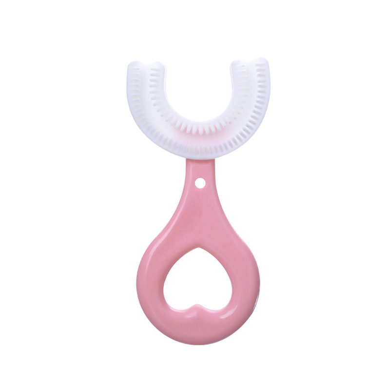 New Children's U-Shaped Toothbrush Wholesale Soft Bristles Silicone Baby Household Nipple Training Toothbrush Cross-Border