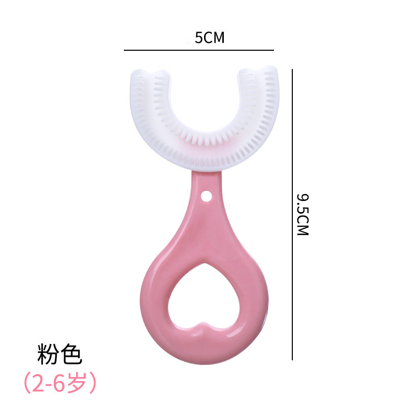 New Children's U-Shaped Toothbrush Wholesale Soft Bristles Silicone Baby Household Nipple Training Toothbrush Cross-Border