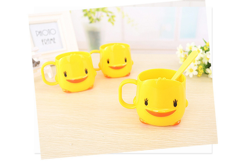 Creative Toothbrush Cup for Children Small Yellow Duck Cup Cartoon Gargle Cup Toothbrush Cup Household Cute Water Glass Wash Cup
