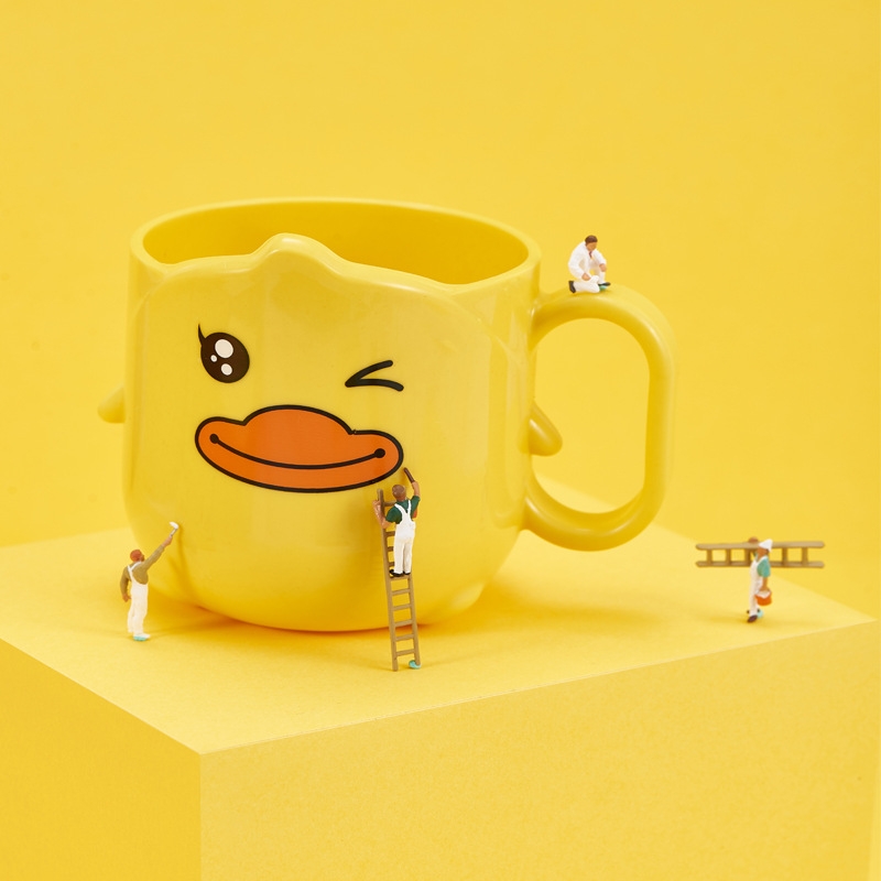 J6266 Small Yellow Duck Cup Children&#039;s Mouthwash Cup Cup Cute Tooth Cup Household Mouthwash Cup Cup Cartoon Toothbrush Cup