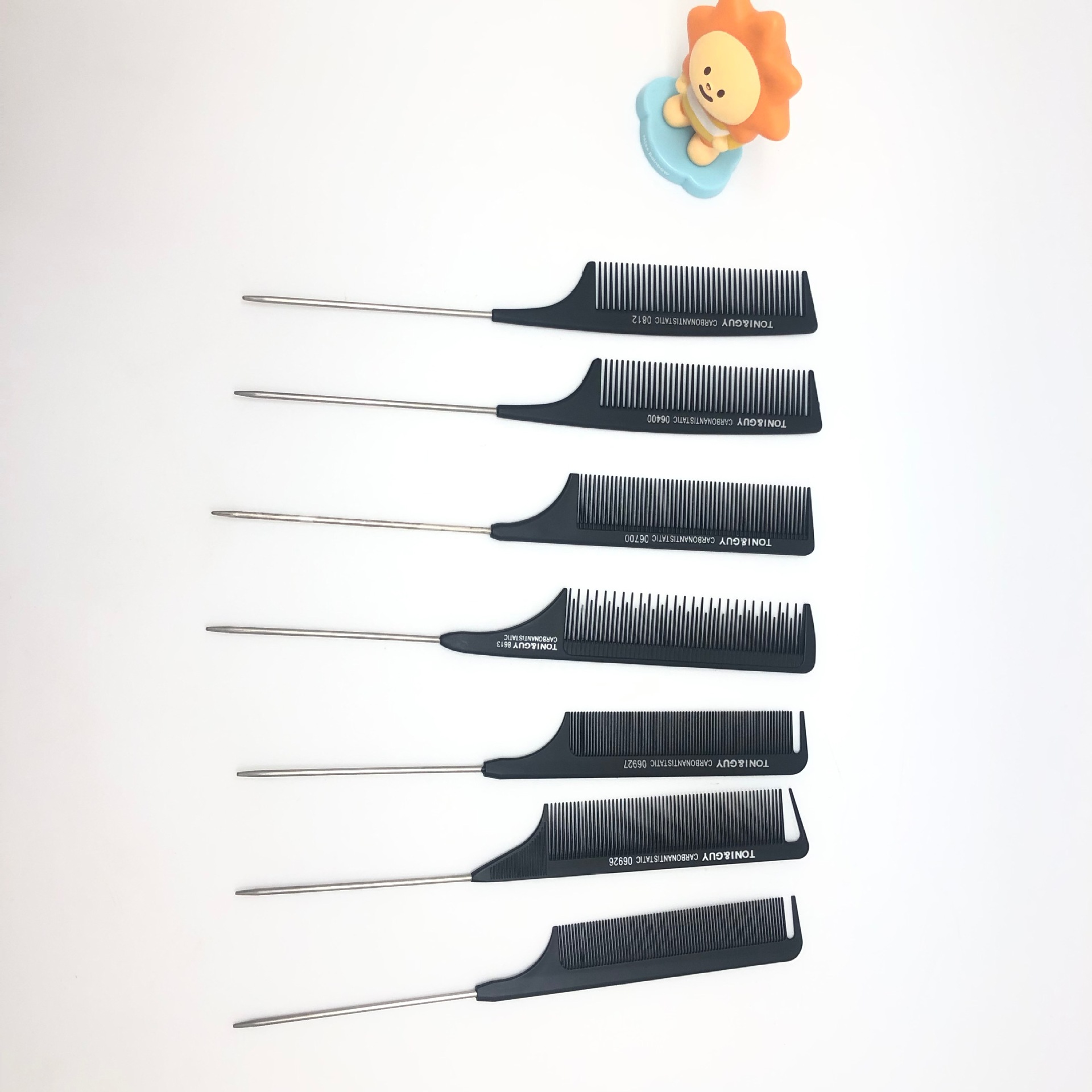 Spot Hairdressing Hair Dye Comb Plastic Hair Cutting Tool Anti-Static Haircut Comb Hair Salon Hair Pin Tail Comb Wholesale