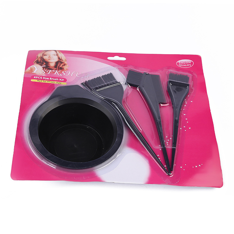 Cross-Border Hair Dye Brush Dyeing Comb Set Hair Treatment Hair Brush Hair Tools Hair Treatment Brush 4-Piece Set in Stock Wholesale