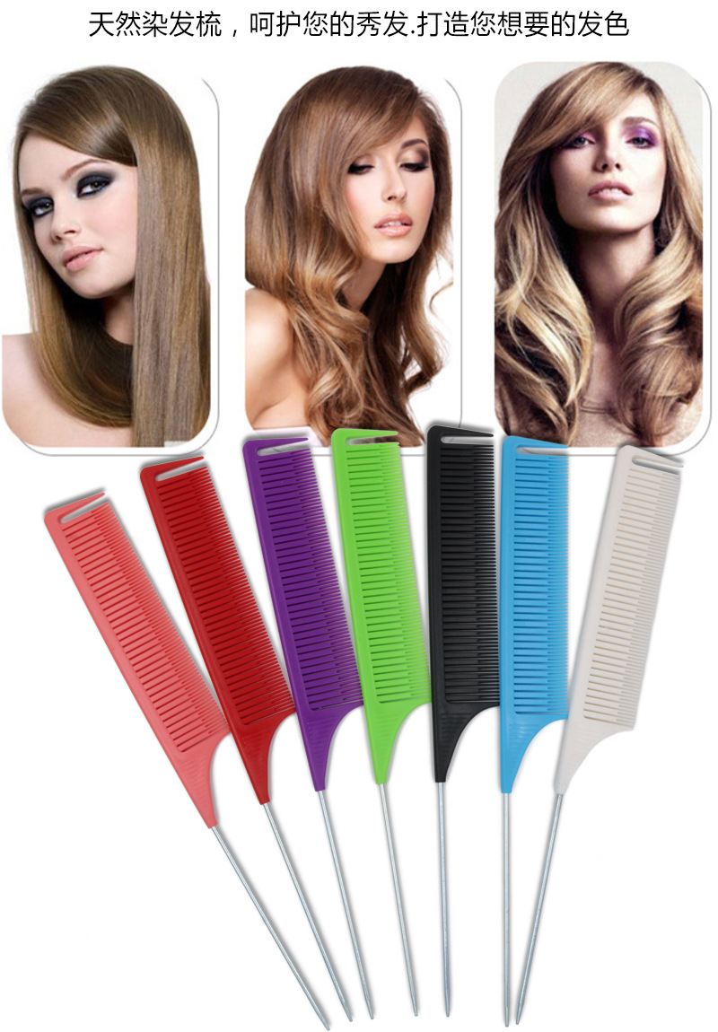 Green Color Highlight Dye Comb Hair Salon Professional Hair Dye Comb High Temperature Resistant AntiStatic Haircut Comb