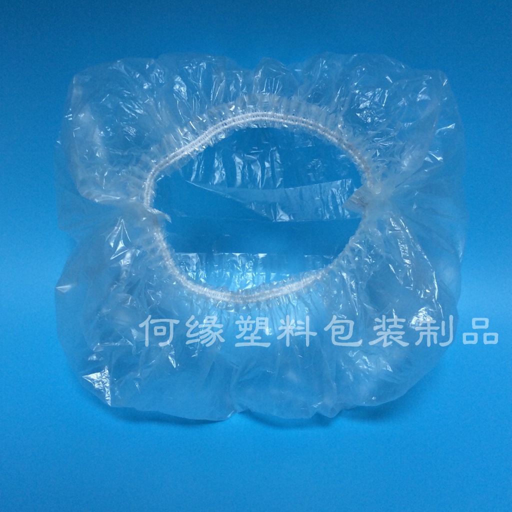 Disposable strip PE bath cap transparent waterproof hair dye plastic bath cap 100 bags spot compressible packaging