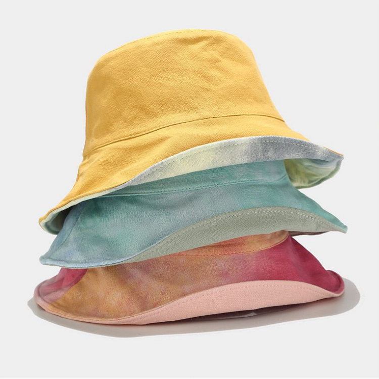 2021 New And Latest Design Tie-dye Bucket Hat Double-sided W