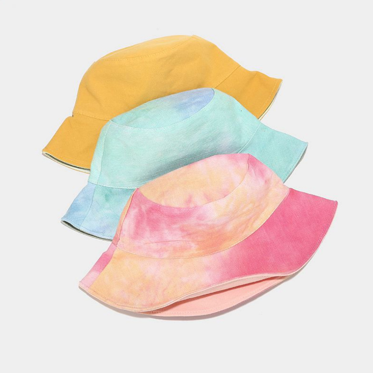 2021 New And Latest Design Tie-dye Bucket Hat Double-sided W