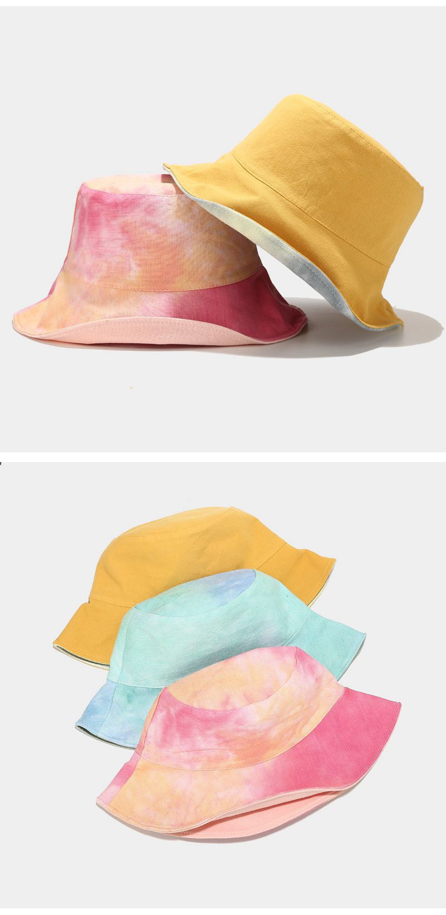 2021 New And Latest Design Tie-dye Bucket Hat Double-sided W
