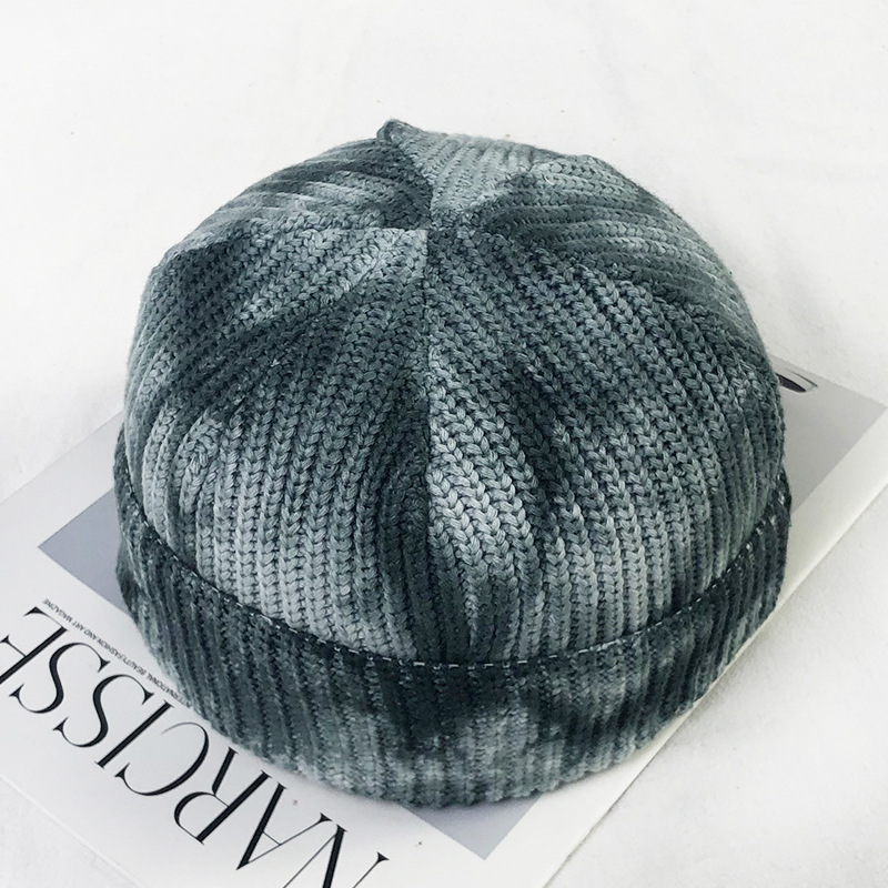 Woolen Cap Men's Cool Popular Brand Tie-Dye Craft Autumn and Winter Knitted Hat Hip-Hop Street Hat Autumn Closed Toe Beanie Hat Tide Woolen Cap Men's Cool Popular Brand Tie-Dye Craft Autumn and Winter Knitted Hat Hip-Hop Street Hat Autumn Closed Toe Beanie Hat Tide