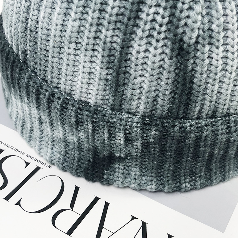 Woolen Cap Men's Cool Popular Brand Tie-Dye Craft Autumn and Winter Knitted Hat Hip-Hop Street Hat Autumn Closed Toe Beanie Hat Tide Woolen Cap Men's Cool Popular Brand Tie-Dye Craft Autumn and Winter Knitted Hat Hip-Hop Street Hat Autumn Closed Toe Beanie Hat Tide