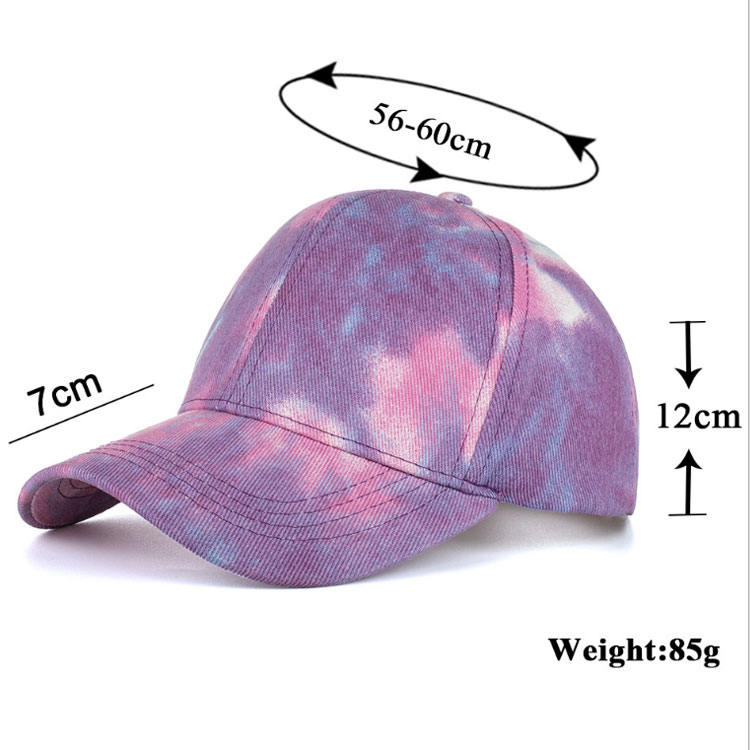 Unisex Tie Dye Baseball Hat Casual Polyester Sports Cap Whol