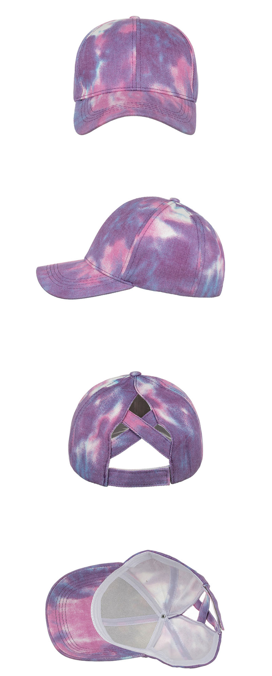 Unisex Tie Dye Baseball Hat Casual Polyester Sports Cap Whol