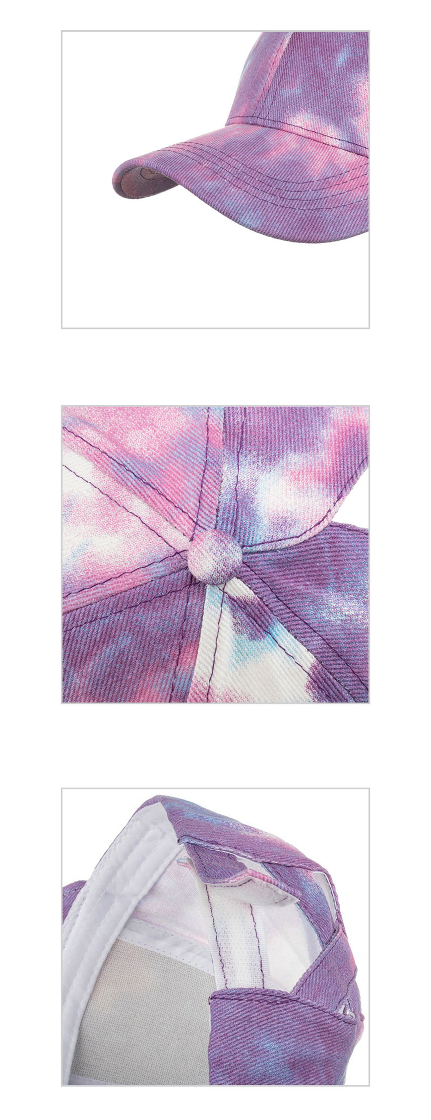 Unisex Tie Dye Baseball Hat Casual Polyester Sports Cap Whol