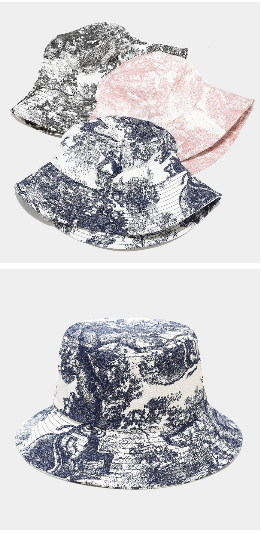 Tie-dye Abstract Ink Painting Printing Bucket Hat Wholesale Tie-dye Abstract Ink Painting Printing Bucket Hat Wholesale