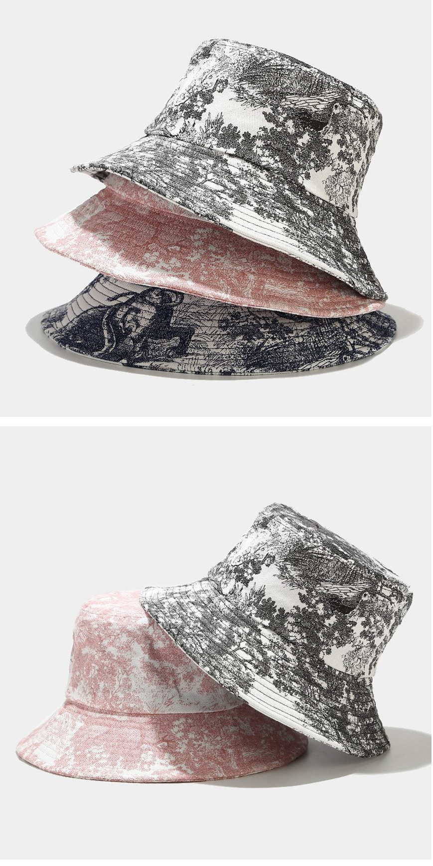 Tie-dye Abstract Ink Painting Printing Bucket Hat Wholesale Tie-dye Abstract Ink Painting Printing Bucket Hat Wholesale