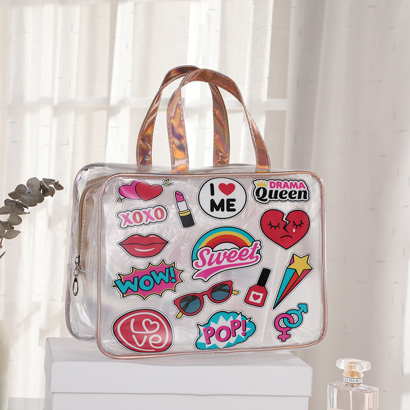 Factory Direct Supply Korean Style Cosmetic Bag Large Capacity Waterproof Wash Items Portable Storage Bag Travel Portable Tote